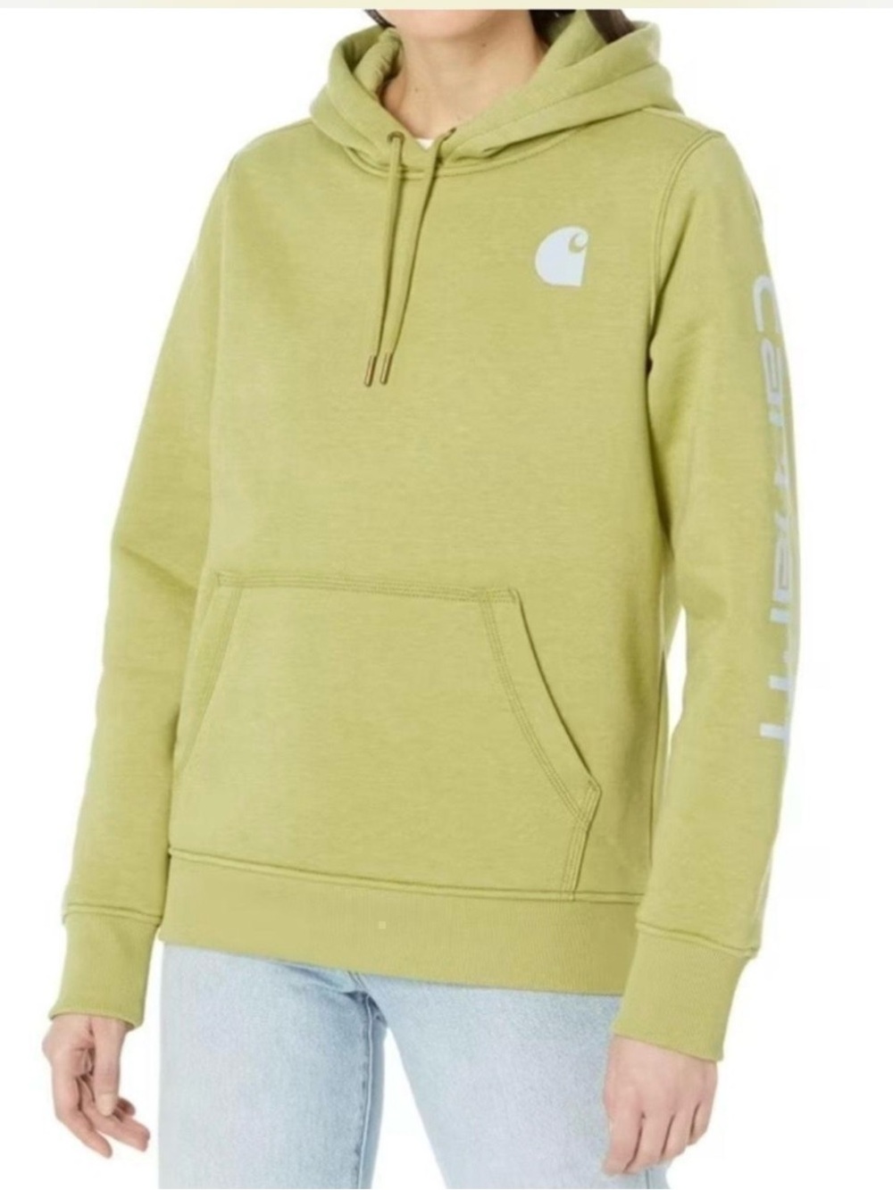 Carhartt Women's Light Olive Green Pullover Hoodie